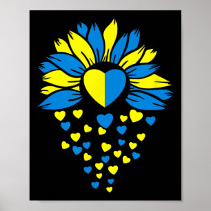 Affiche Cœur de tournesol pour l'Ukraine