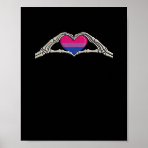Affiche Coeur des mains osseuses Goth bisexuel