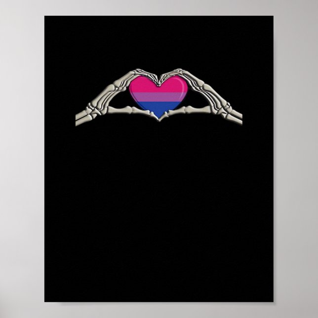 Affiche Coeur des mains osseuses Goth bisexuel (Devant)