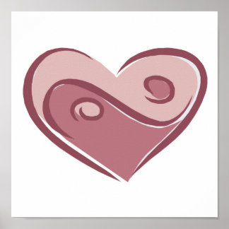 Affiche coeur du yin yang