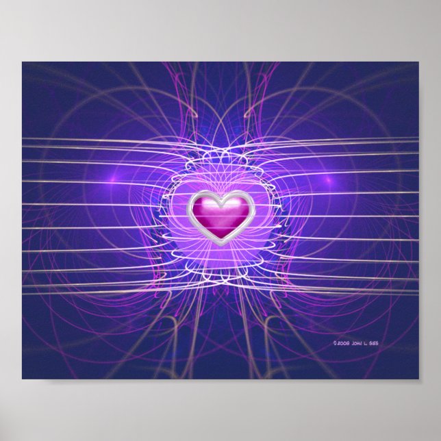 Affiche Coeur en cage (10x8) (Devant)