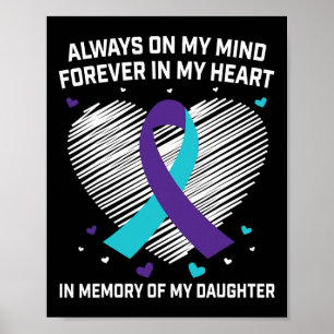 Affiche Coeur en mémoire de ma fille Sensibilisation au su