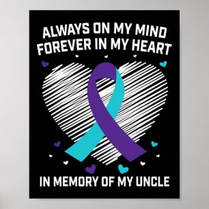 Affiche Coeur En Mémoire De Mon Oncle Sensibilisation Au S