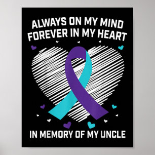 Affiche Cœur en mémoire de mon oncle, sensibilisation au s