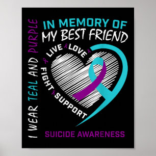 Affiche Coeur En Mémoire Du Meilleur Ami Sensibilisation A