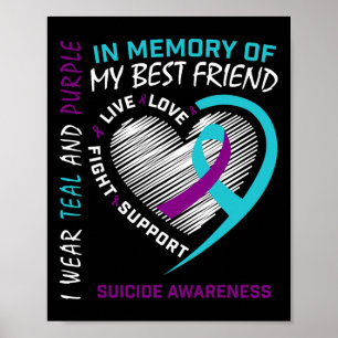 Affiche Coeur En Mémoire Du Meilleur Ami Sensibilisation A