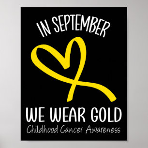 Affiche Coeur En Septembre Nous Portons Or Cancer Enfance