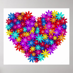 Affiche Coeur floral