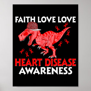 Affiche Cœur Foi Espoir Amour Maladie Cardiaque Sensibilis