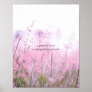 Affiche Coeur gracieux Floral Inspiration Nature