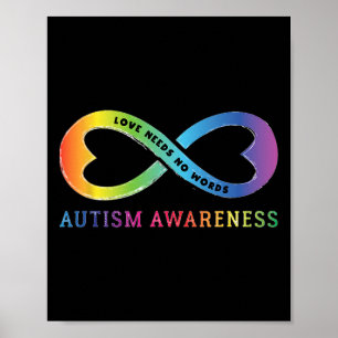 Affiche Cœur infini Amour Sensibilisation à l'autisme n'a 
