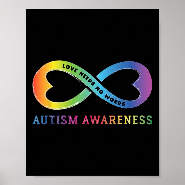 Affiche Cœur infini Amour Sensibilisation à l'autisme n'a  (Devant)