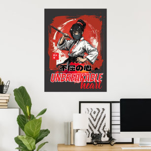 Affiche Cœur Inflexible Anime Fille de l'Art Martial Karat
