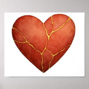 Affiche Coeur Kintsugi