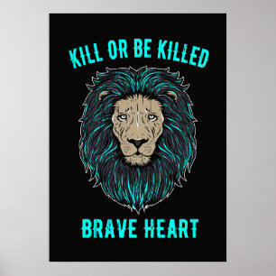 Affiche Coeur Lion brave