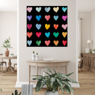 Affiche Coeur minimaliste moderne et coloré