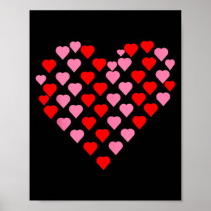 Affiche Cœur Nk Et Rouge Amants Humour Drôle De La Saint-V