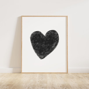 Affiche Coeur noir