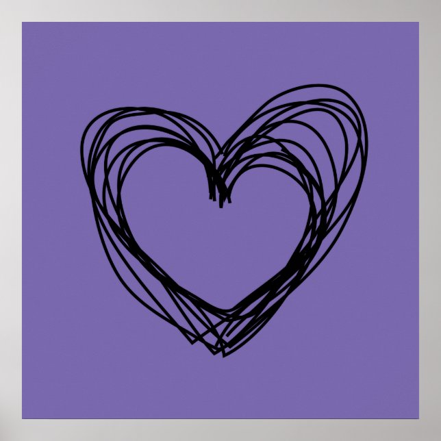 Affiche coeur noir 1 (Devant)