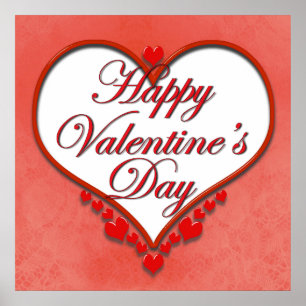 Affiche Coeur perlé Valentine