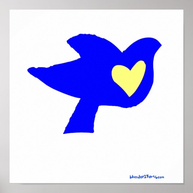 Affiche coeur pour l'Ukraine (Devant)