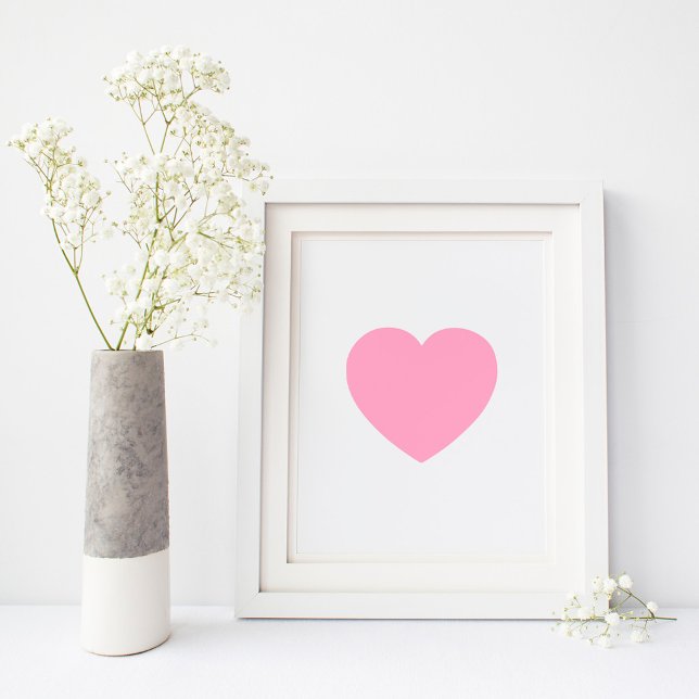 Affiche Cœur Rose Pâle Minimaliste (Light Pink Heart Poster
)