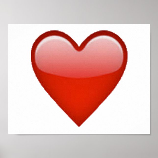 Affiche Coeur rouge - Emoji (Devant)