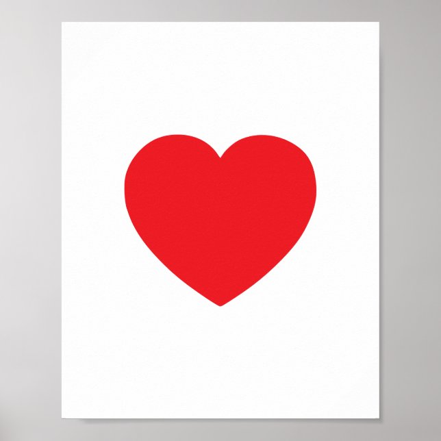 Affiche Cœur rouge minimaliste (Devant)