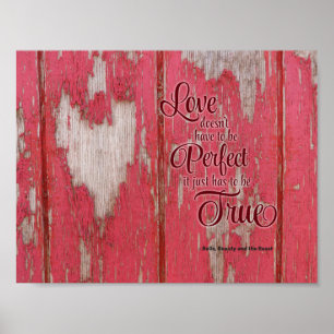 Affiche Coeur rustique avec citation