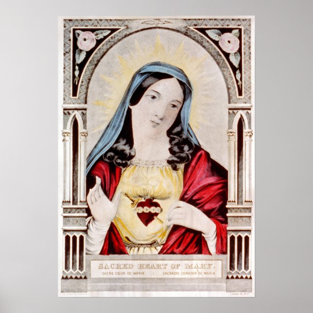 Affiche Coeur sacré de Marie - 1856 (Devant)