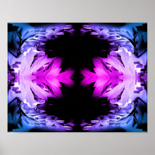 Affiche Coeur saignant Floral noir blanc teint Abstrait