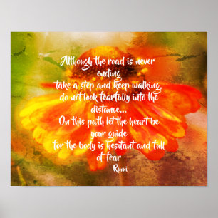 Affiche Coeur Soyez votre guide Citation Inspirationnelle 