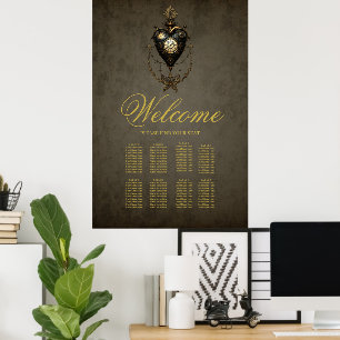 Affiche Cœur steampunk,