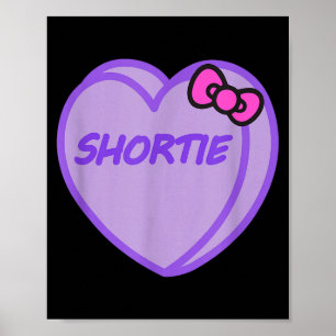 Affiche cœur sucré de bonbons de la Saint-Valentin amour s