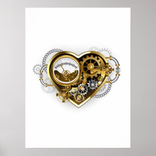 Affiche Coeur vapeur avec un manomètre