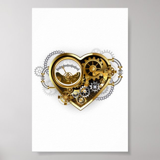 Affiche Coeur vapeur avec un manomètre (Devant)