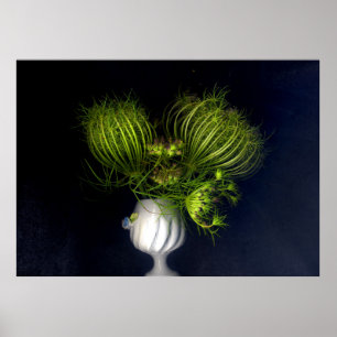 Affiche Cœur vert en noir