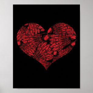 Affiche Coeur Volant de badminton