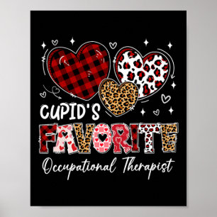 Affiche Coeurs Cupid'ergothérapeute préféré Val