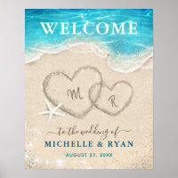 Coeurs dans le Sand Beach Mariage de bienvenue