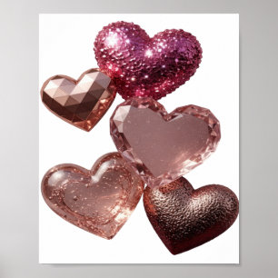 Affiche Cœurs d'argent propres COEURS D'AMOUR