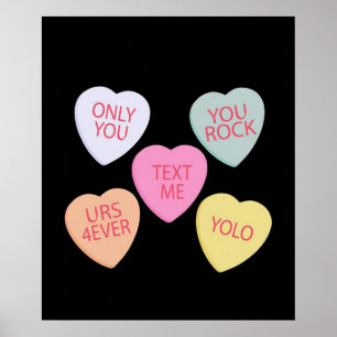 Affiche Coeurs de conversation de la Saint-Valentin