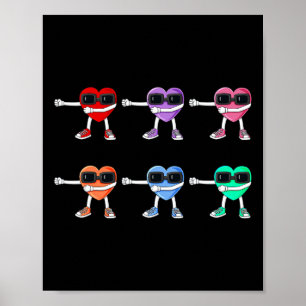 Affiche Coeurs Flossants Valentines Jour Floss Comme Un Bo