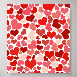 Affiche Coeurs mignons