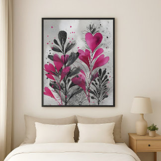 Affiche Cœurs sauvages en fleurs