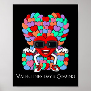 Affiche Coeurs Trône Valentines Jour Amusants Garçons Fill