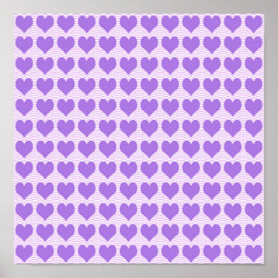 Affiche Cœurs violets