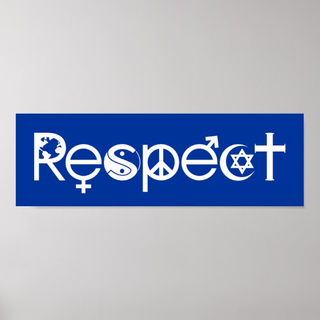 Affiche Coexist with Respect - Peace Kindness & Tolerance (Devant)