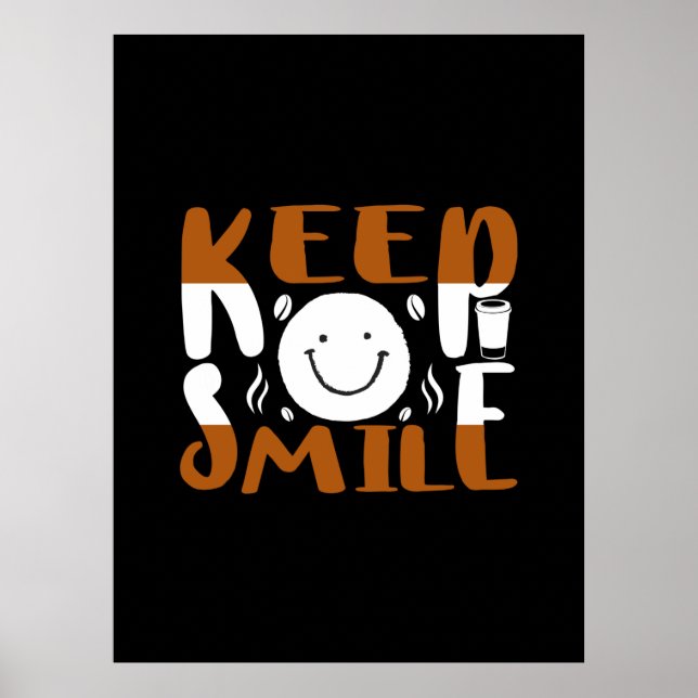Affiche Coffe Art Keep Smile (Devant)