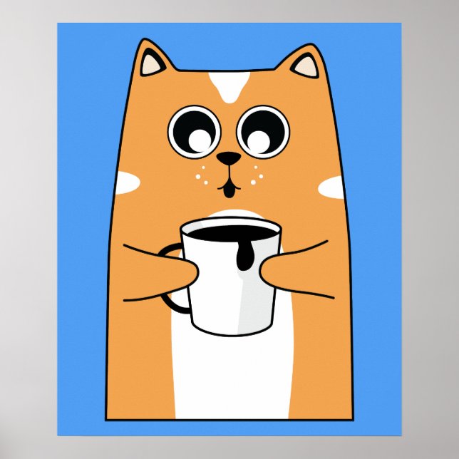 Affiche Coffee Cat Wired Kitty (Devant)